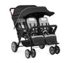 Foundations Quad Sport - 4 Child Stroller (Grey/Black) with FREE rain cover.